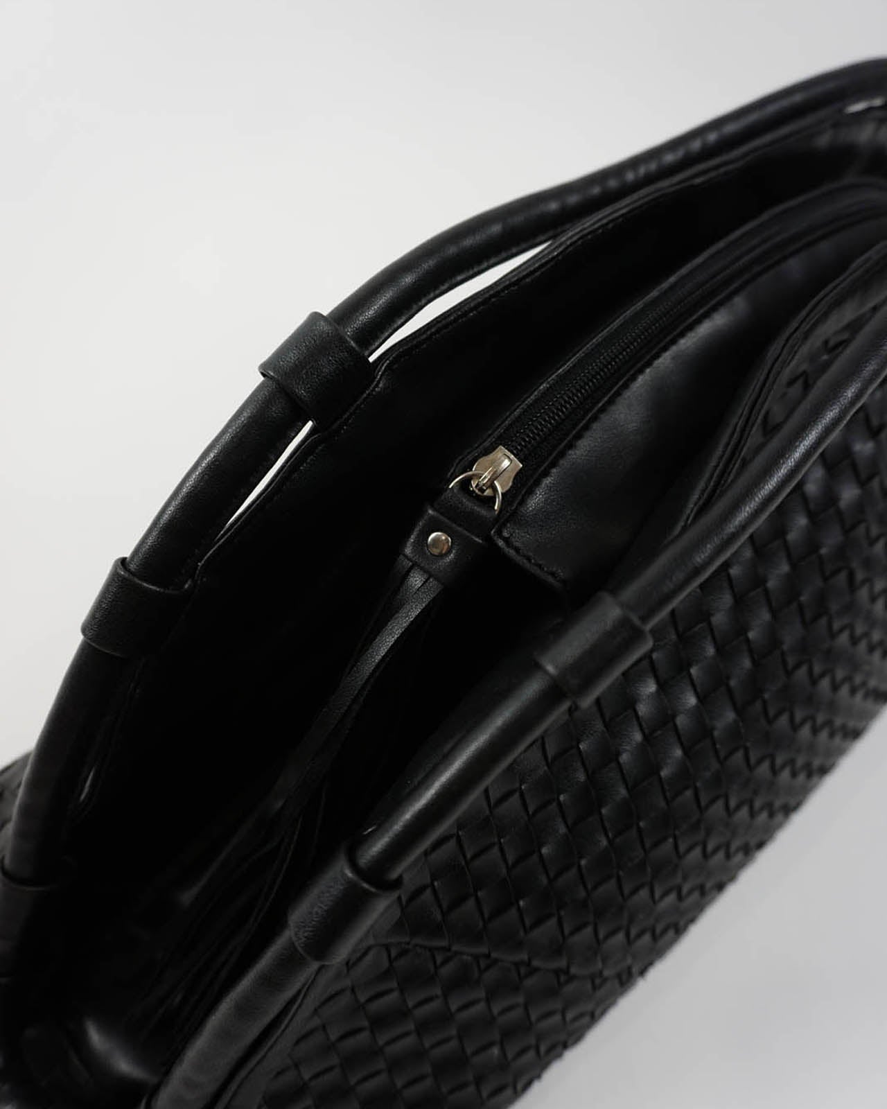 OHUI Black Half Moon Woven Clutch