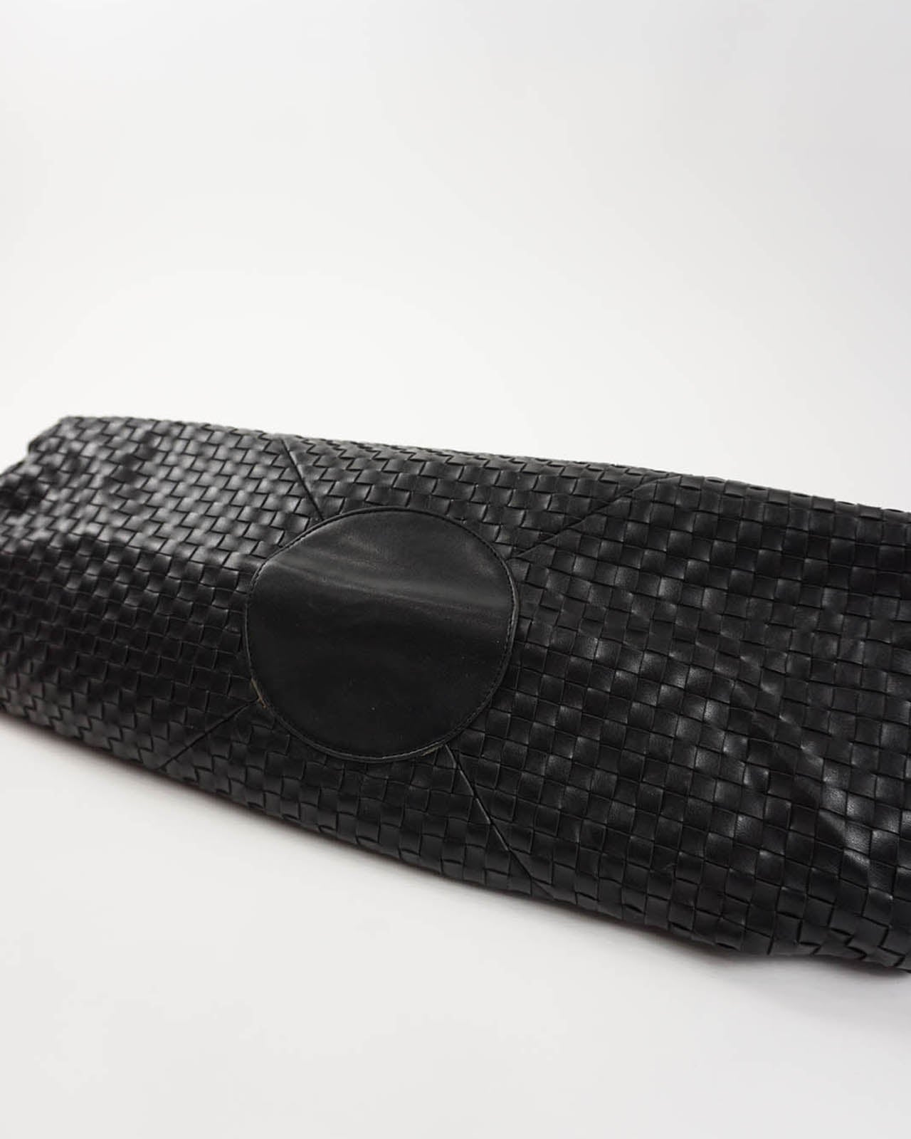 OHUI Black Half Moon Woven Clutch