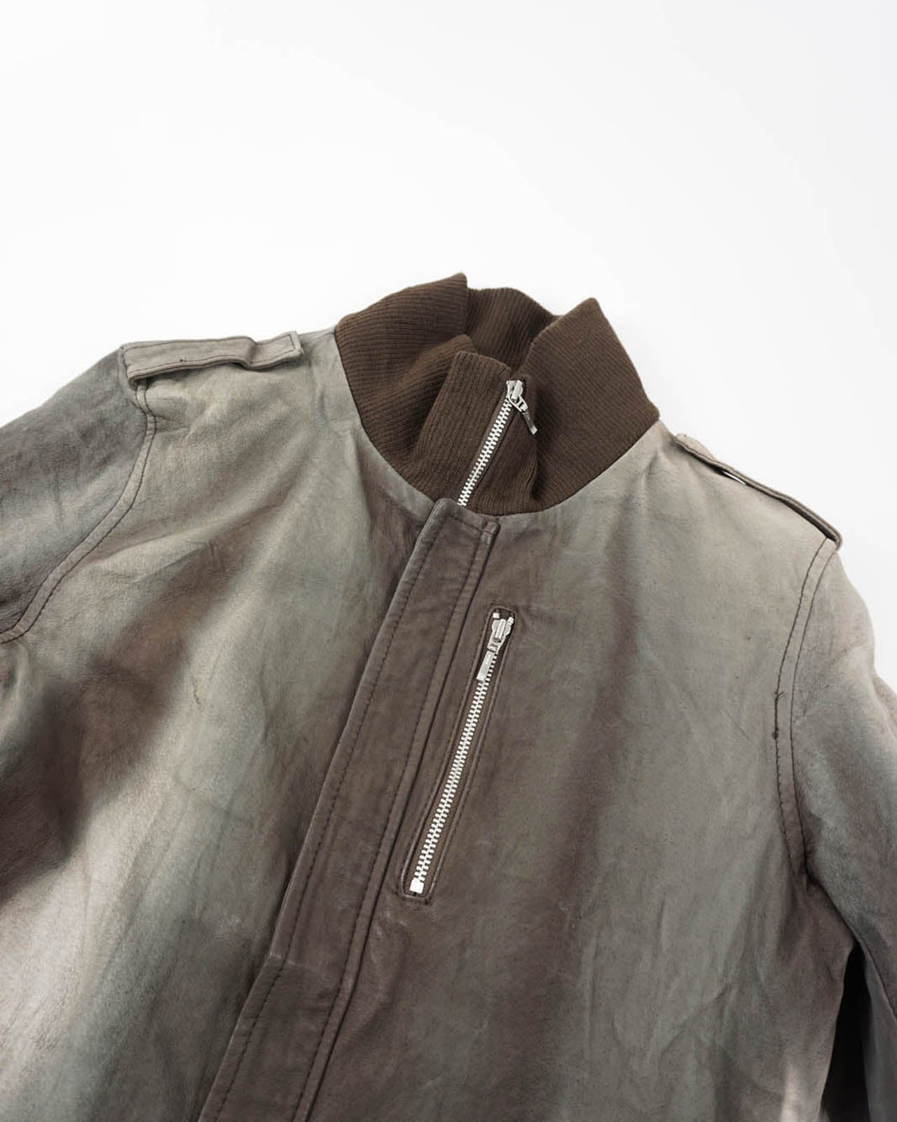 (M/L) WO Pig Leather Faded Jacket