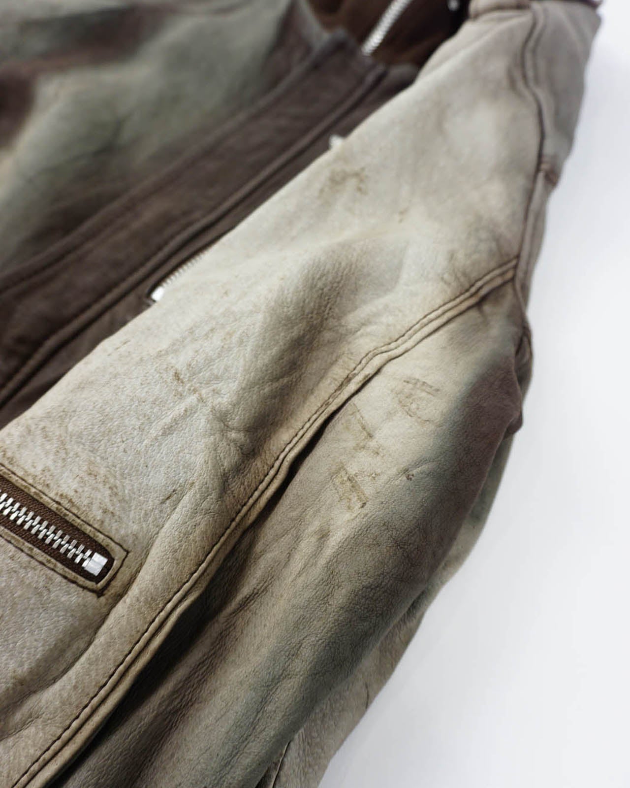 (M/L) WO Pig Leather Faded Jacket