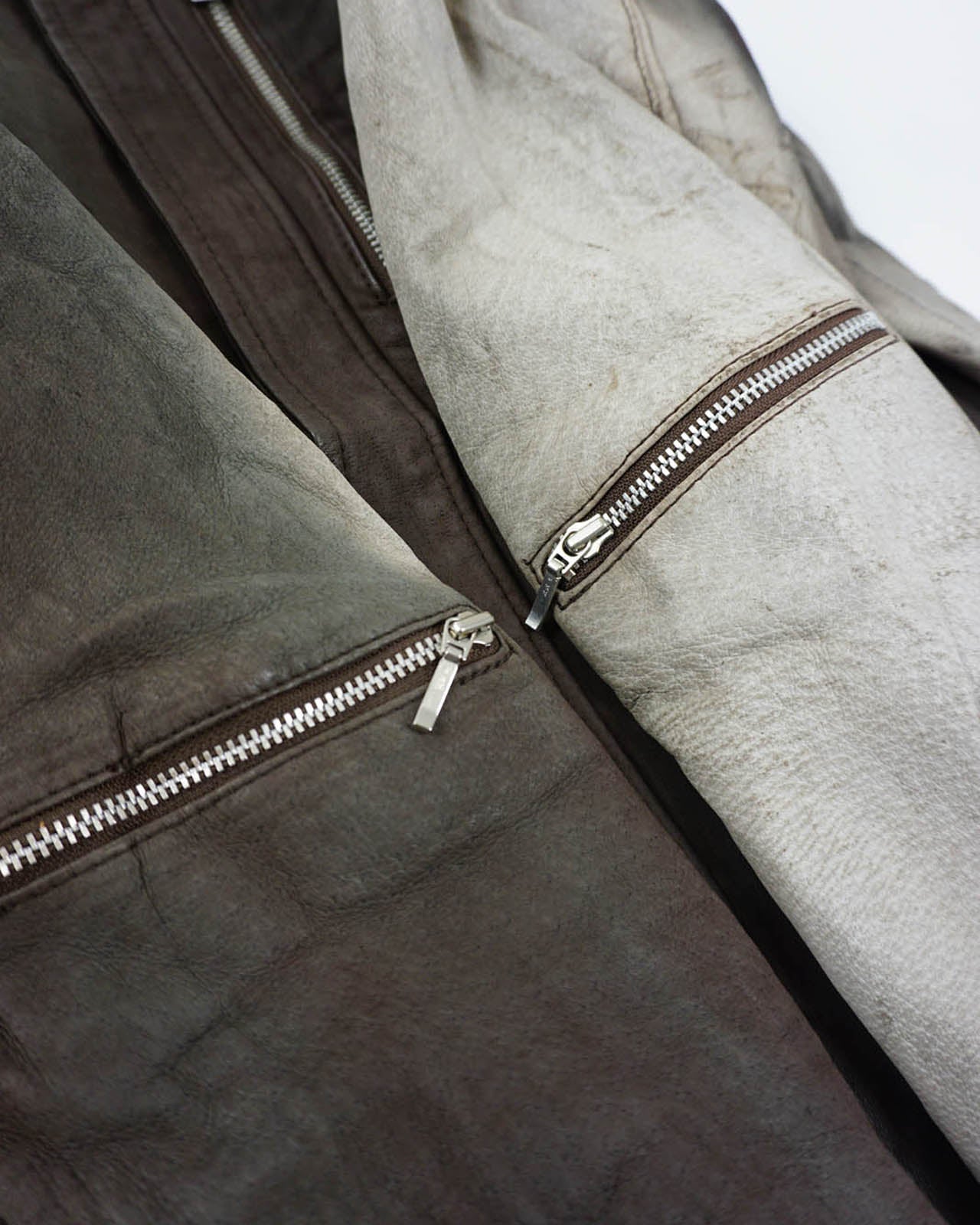 (M/L) WO Pig Leather Faded Jacket