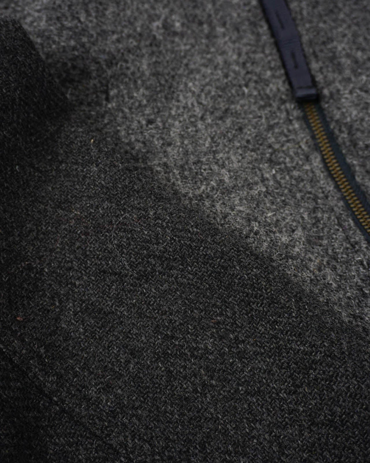 (S) HARRIS TWEED Wool MA-1 Jacket