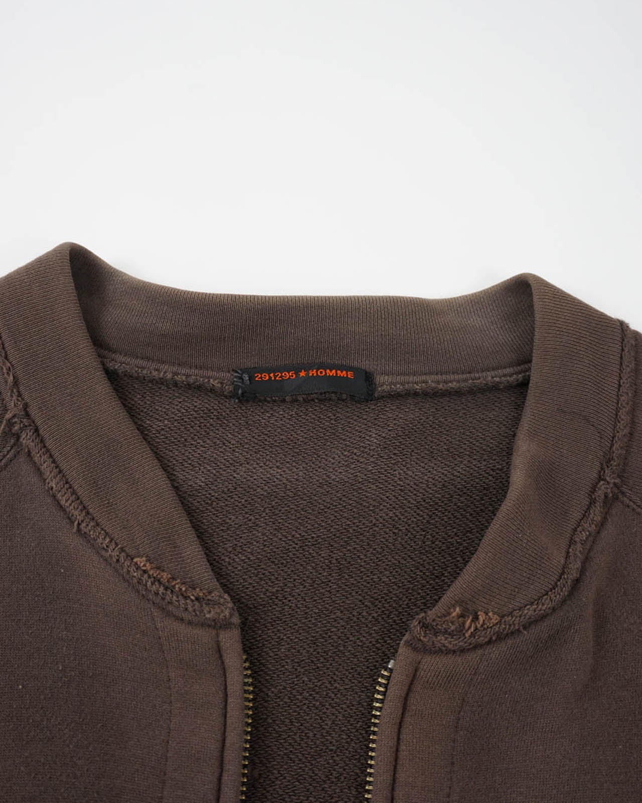 (L/XL) 291295 HOMME Brown Long Zipped Jacket